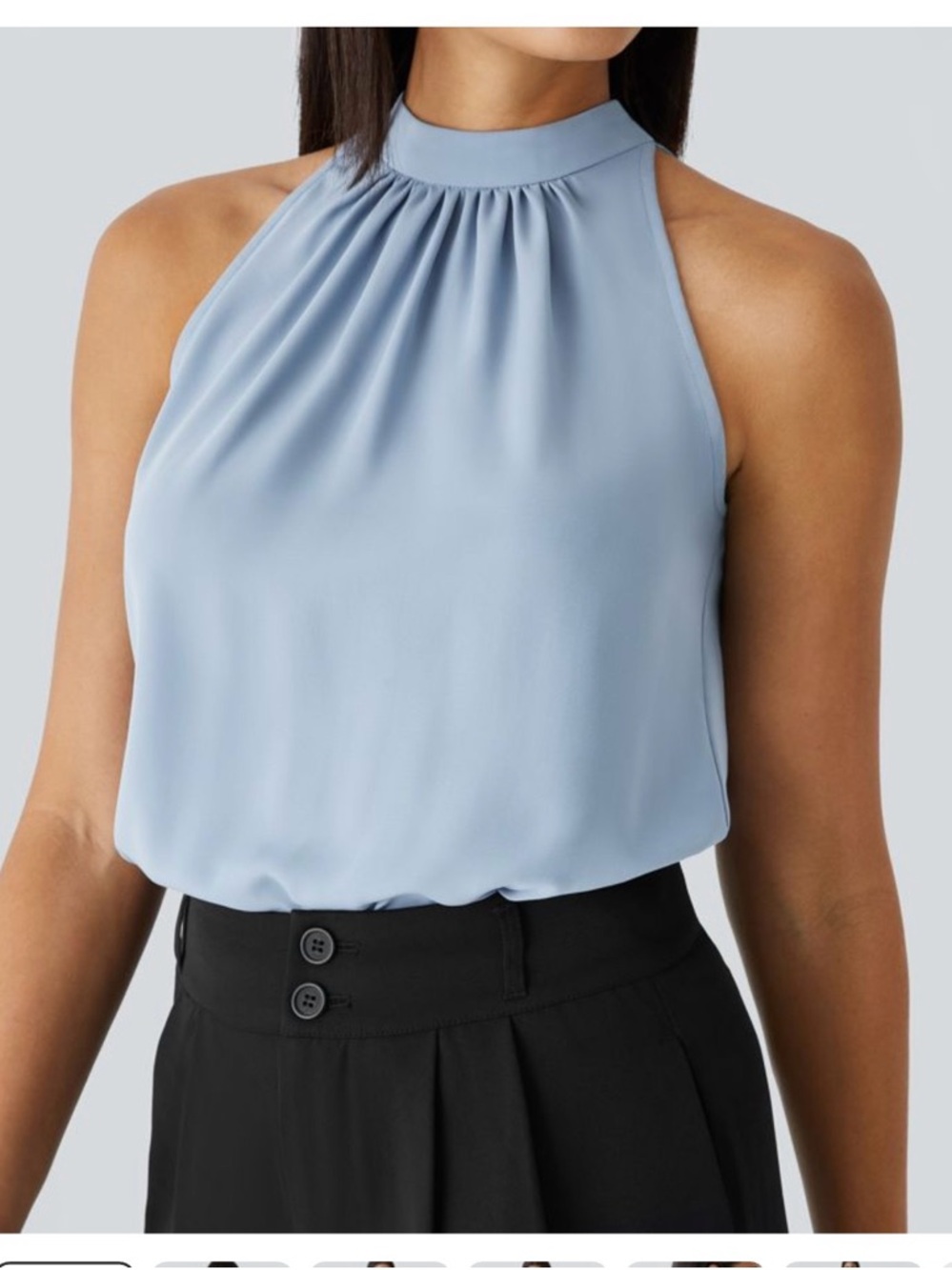 Halara Light Blue Halter Neck Women's Top